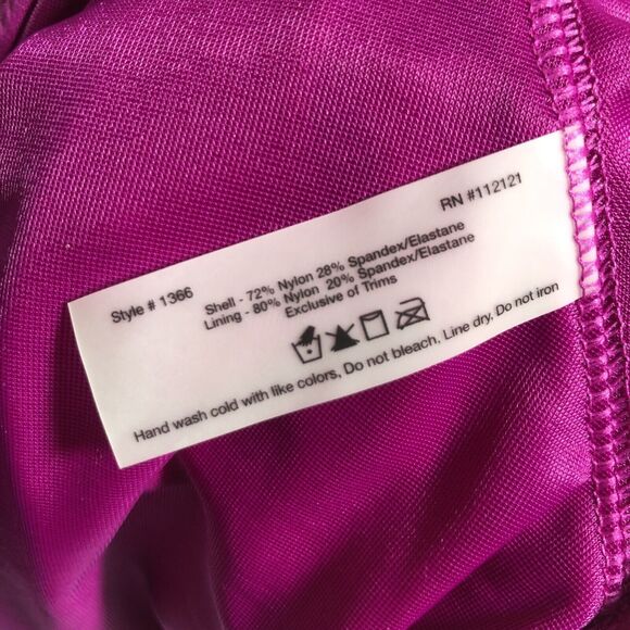 Spanx Core Swimsuit Bottoms Womens 16 Berry Pink High Waisted Go Slimming New - Picture 11 of 12